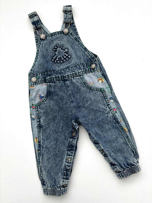 *RARE* Oshkosh B’Gosh 1980’s Music Bug Dungarees Age 18 Months
