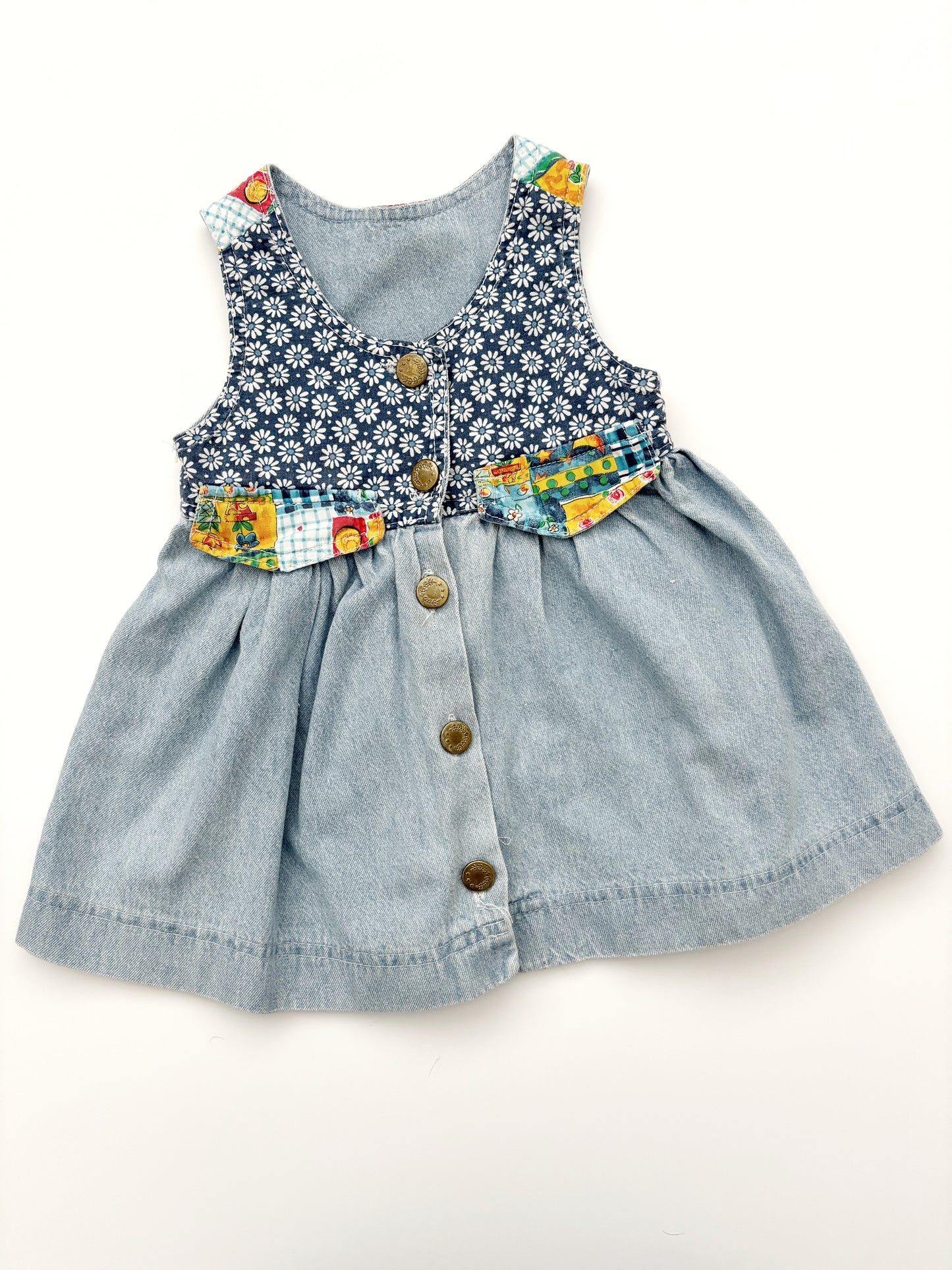 Vintage Denim Dress Age 12-18 Months