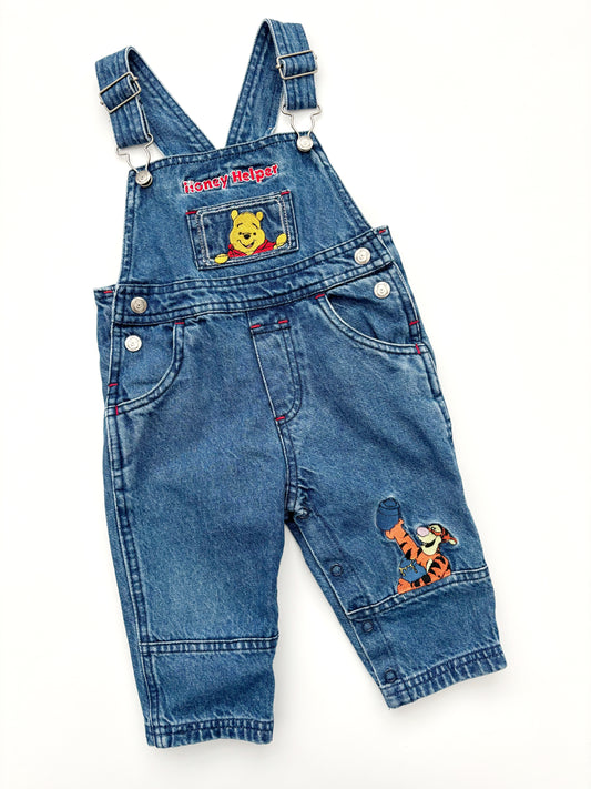 Vintage Winnie The Pooh Dungarees Age 12 Months Y2K