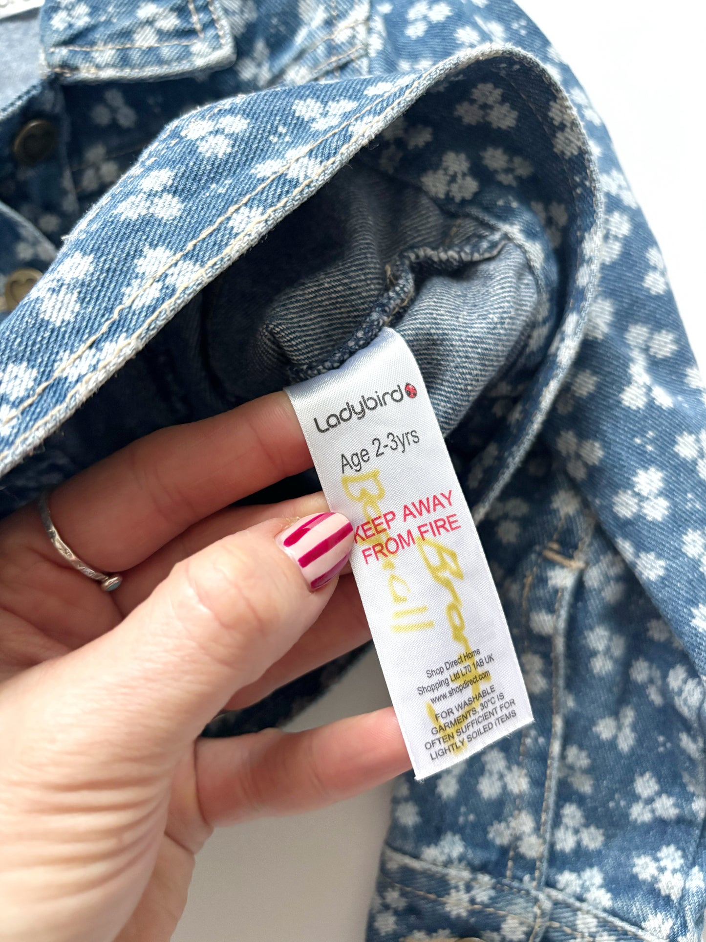 Vintage Ladybird Floral Denim Jacket Age 2-3 Years
