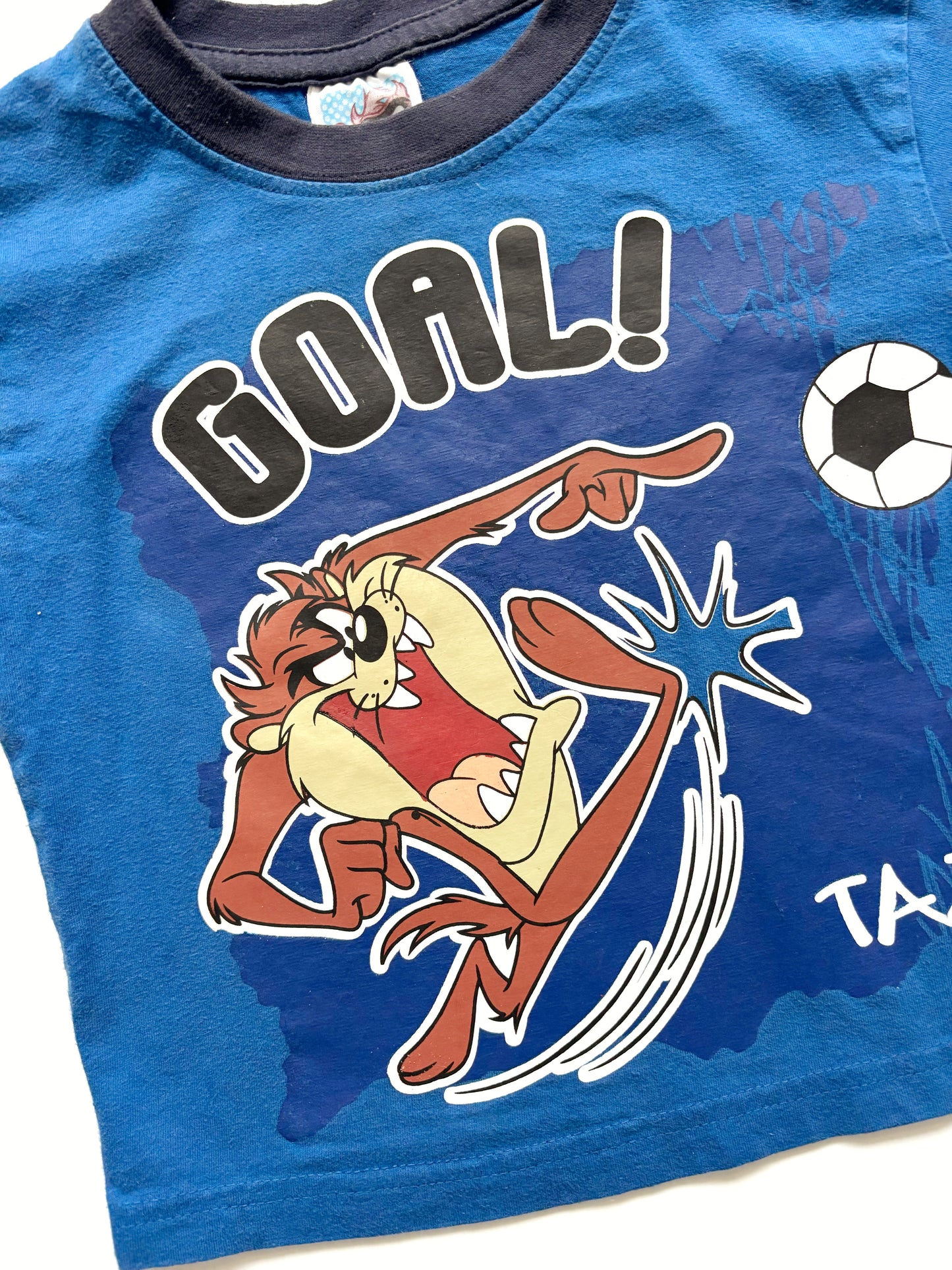 Vintage Taz Soccer T-Shirt Age 2-3 Years