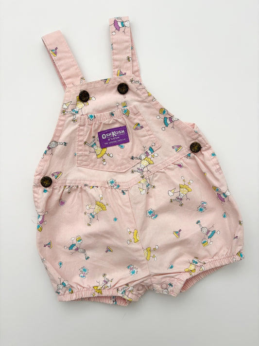 Vintage Oshkosh B’Gosh Ice Cream Fun Shortall Dungarees Age 12 Months