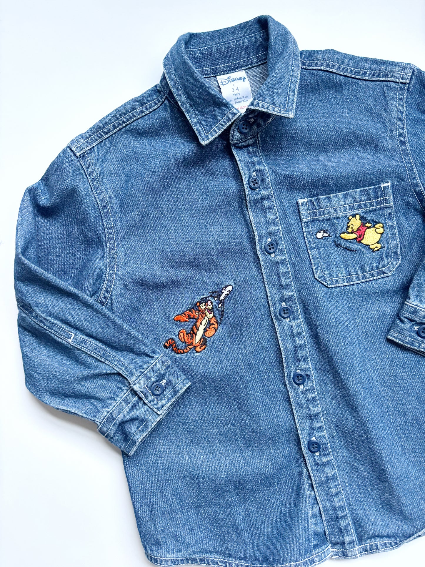Vintage Winnie the Pooh Denim Shirt Age 3-4 Years