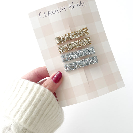 Gold and Silver Hair Clip Set image 0